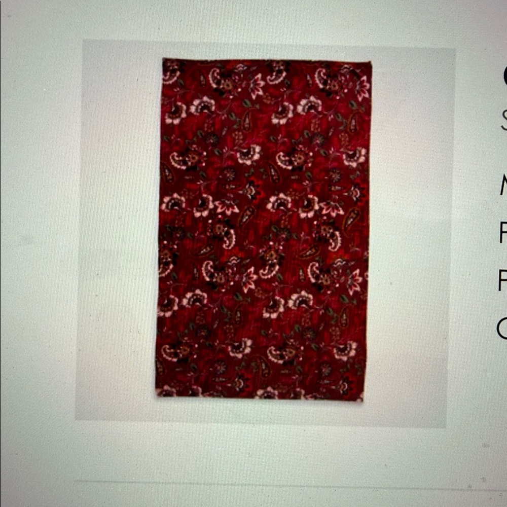 Vera Bradley Venetian Paisley Tibetan Red Throw Blanket